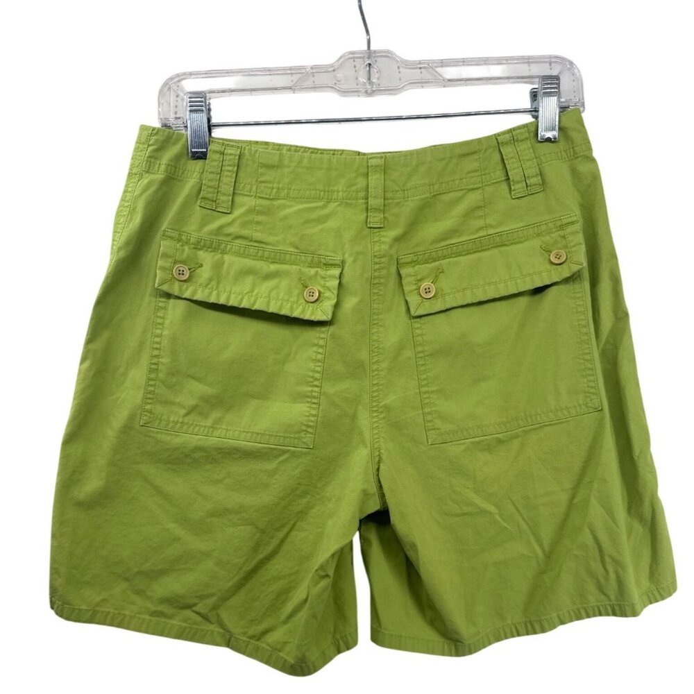 Talbots Womens Shorts Sz 6 Lime Green Stretch Poplin Outdoorsy Beachy Casual - Picture 2 of 11